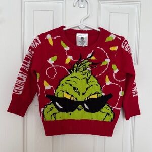 Target Red Grinch Kids Sweater